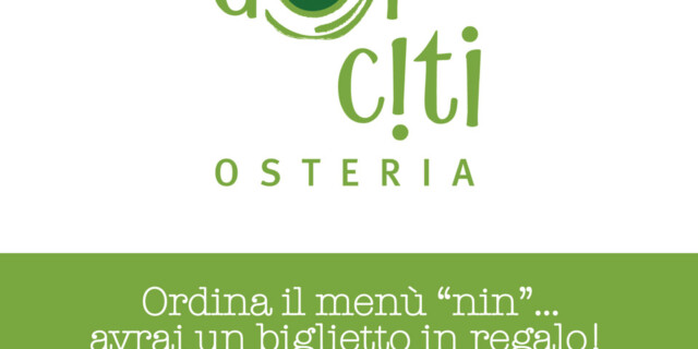 Menù “nin” e aperitivo “nin”